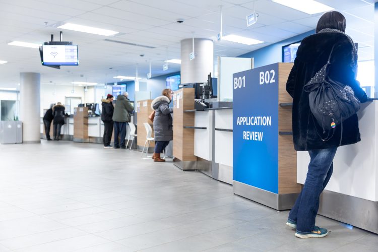 Citizens at Edmonton Service Centre counters