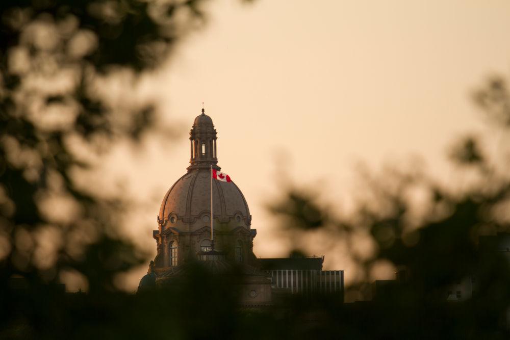 Edmonton legislature dome photograph in summer time